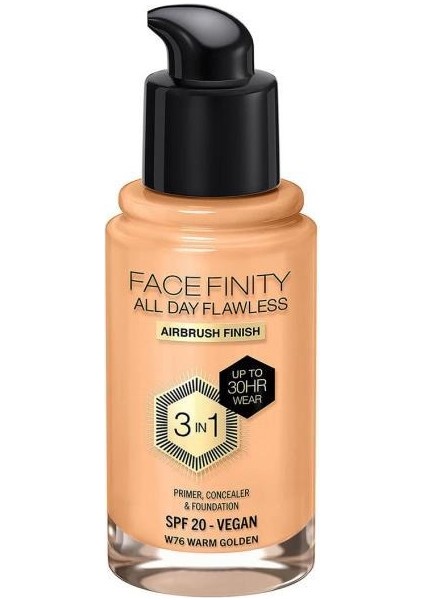 Facefinity 3in1 Fondöten No: 77 Soft Honey