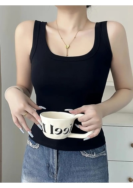 2'li Set Kadın Fitilli Görünümlü Askılı Kaşkorse Atlet modelleri