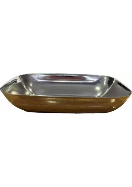 Çelik Kare Kayık Tabak 304 Kalite 12 Cm