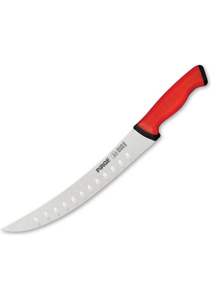 Pirge 34622 Duo Kıvrık Nusret Tip Oluklu Et Doğrama, Kesme, Dilimleme, Trimleme Bıçağı 21 cm - Kaymaz Sap
