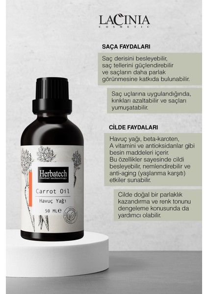 Havuç Yağı 50ML Cilt Bakımı ve Bronzlaşma Etkisi