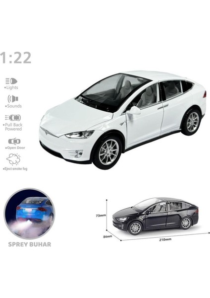 Nessiworld HCL-511A Çek Bırak 1:22 Sesli ve Işıklı Buharlı Tsl Metal Araba -Vardem Oyuncak