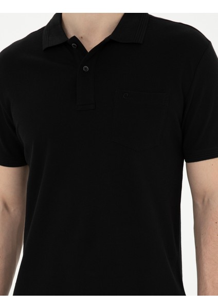 Erkek Siyah Regular Fit Basic Tişört 50280753-VR046