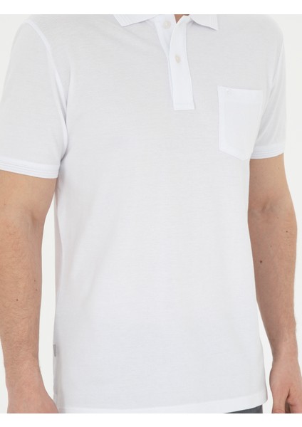 Erkek Beyaz Regular Fit Basic Tişört 50280753-VR013