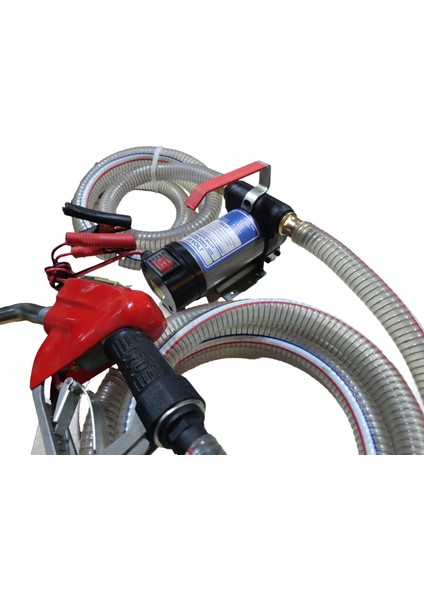 /24 Volt Mazot Aktarma Pompası&5 Metre Telli Hortum&sayaçlı Tabanca Seti