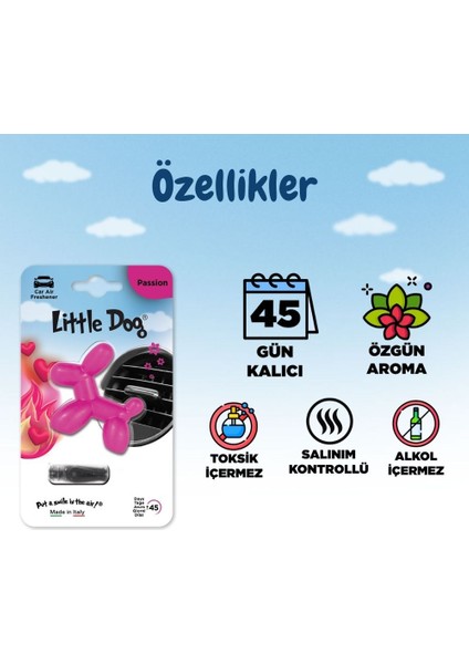 Little Dog Aşk Araç Kokusu (Passion) -45 Gün -Oto Kokusu Kalıcı Klima Parfüm fiyatları