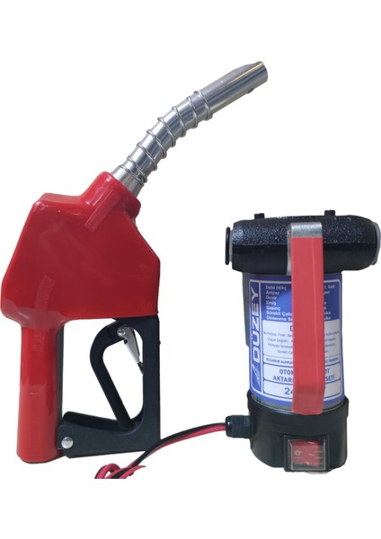 /24 Volt Mazot Aktarma Pompası & Otomatik Akaryakıt Tabancası Seti