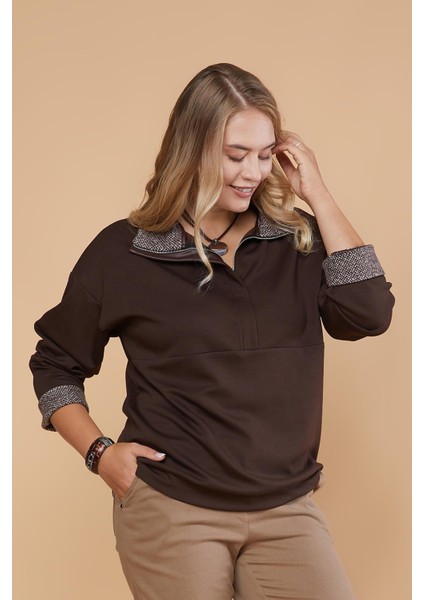 Tweet Garnili Modal Örme Sweatshirt --Hafta Sonu (27070) fiyatları