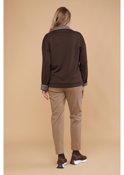 Tweet Garnili Modal Örme Sweatshirt --Hafta Sonu (27070) modelleri