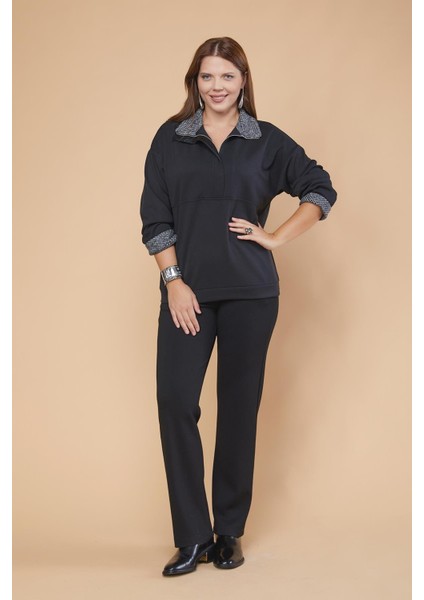 Tweet Garnili Modal Örme Sweatshirt --Hafta Sonu (27070)