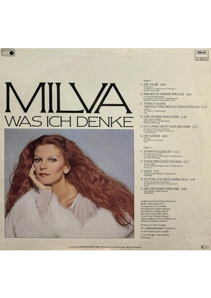Milva – Was Ich Denke 1979 Baskı Lp