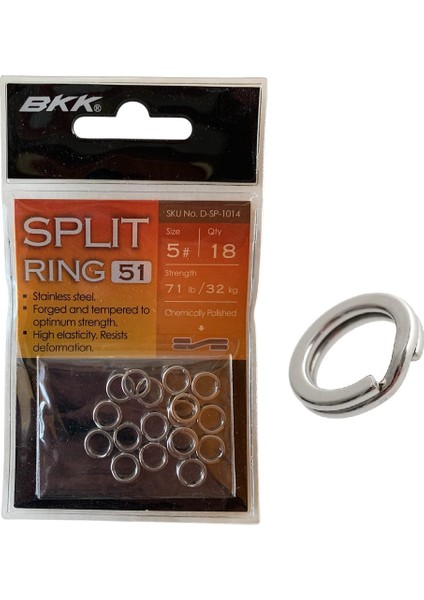 Split Ring-51 Suni Yem Halkası No:5 (18'li Paket)