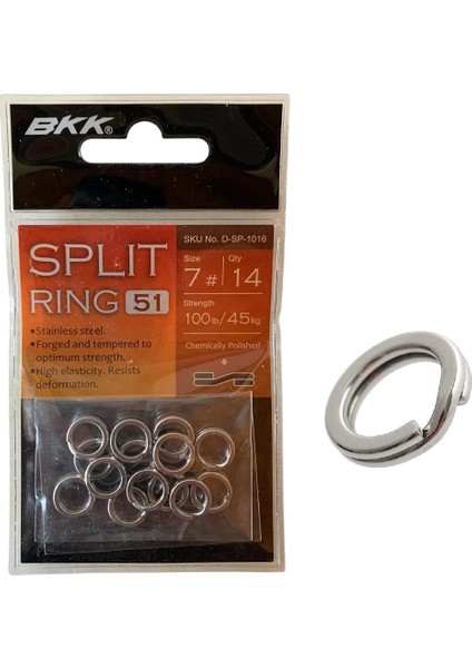 Split Ring-51 Suni Yem Halkası No:7 (14'lü Paket)