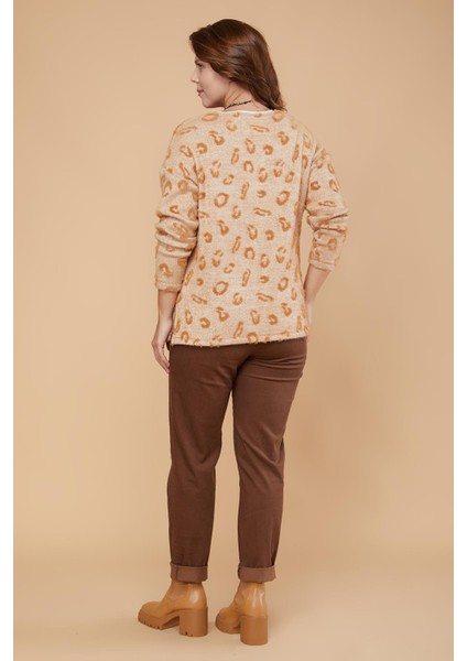 Leopar Desen Triko Bluz (23110) modelleri