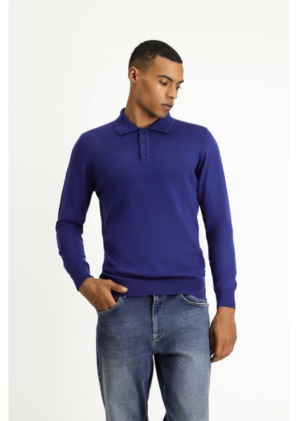 Polo Yaka Regular Fit Pamuklu Triko Kazak modelleri