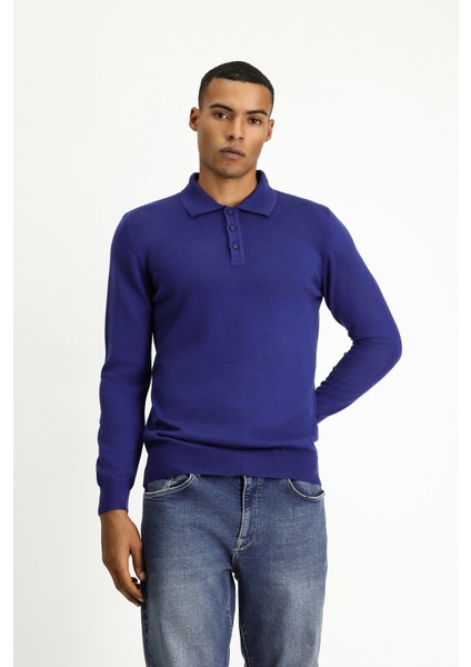 Polo Yaka Regular Fit Pamuklu Triko Kazak fırsatları