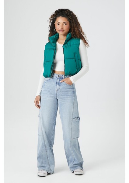 Stretch-Denim Kargo Jean Pantolon