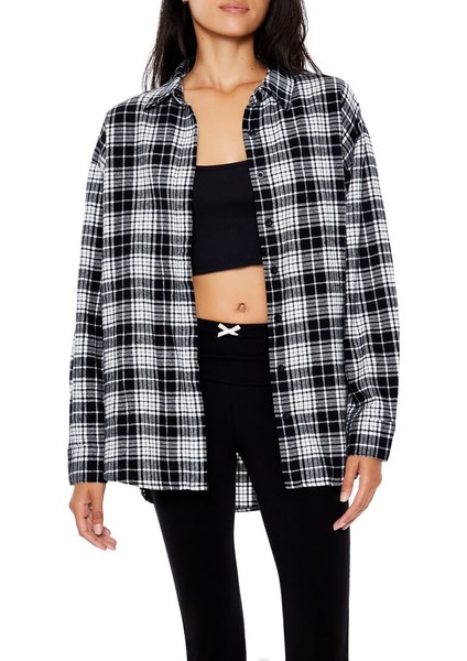 Oversize Kareli Gömlek