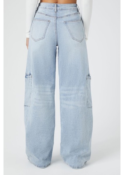 Stretch-Denim Kargo Jean Pantolon