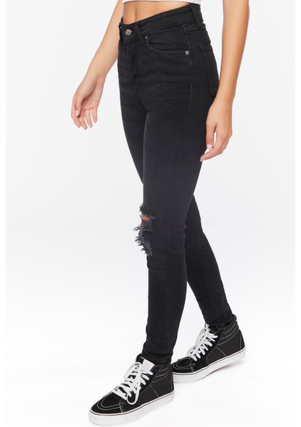 Geri Dönüştürülmüş High-Rise Jean Pantolon