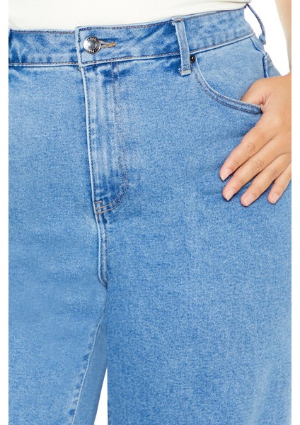 Plus Size Wide-Leg Jean Pantolon