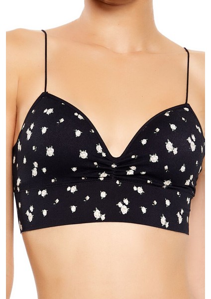 Dikişsiz Gül Desenli Destekli Bralet