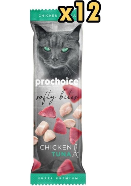 Prochoice Softy Bites Tavuk&ton Balığı Içeren Kediler Için Yumuşak Atıştırmalık 10GR x 12 Adet