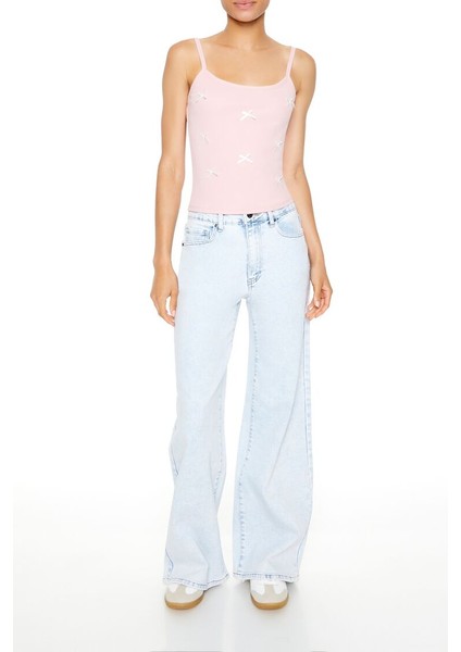 High-Rise Wide-Leg Jean Pantolon