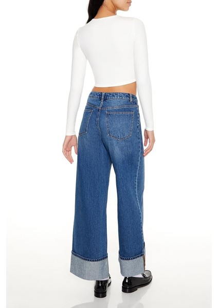 High-Rise Wide-Leg Jean Pantolon