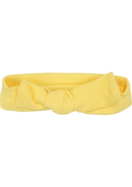 Kız Bebek Sarı Düğümlü Fitilli Bandana