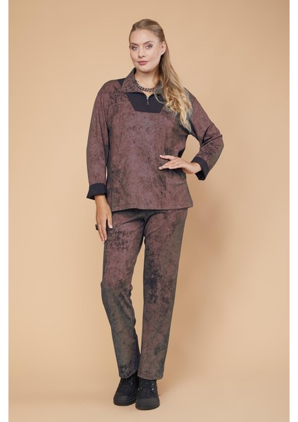Batik Desen Modal Örme Sweatshirt (27130)