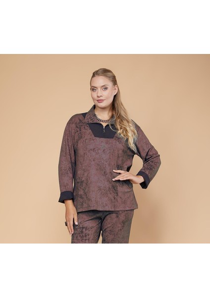 Batik Desen Modal Örme Sweatshirt (27130) modelleri