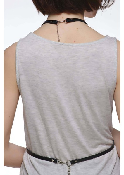 T-Shirt, Gömlek Üzeri Deri Aksesuar - APFT183