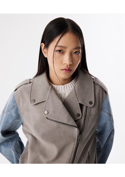 Denim Mıx Kemerli Mont TS1250012024005 fırsatları