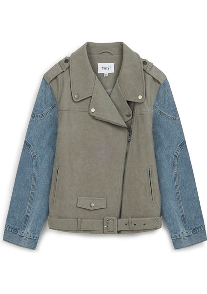 Denim Mıx Kemerli Mont TS1250012024005 indirimleri
