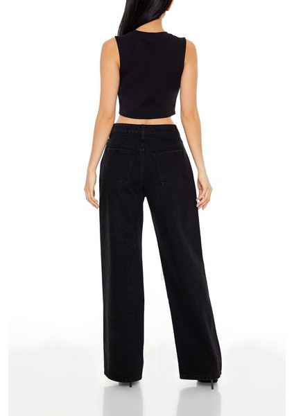 Yırtık Taş Detaylı Jean Pantolon indirimleri