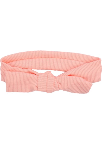 Kız Bebek Somon Düğümlü Fitilli Bandana