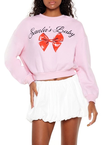 Santa's Baby Baskılı Sweatshirt