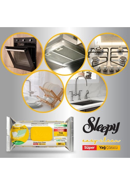 Easy Clean Süper Yağ Çözücü Yüzey Temizlik Havlusu&Mendili 8x30 (240 Yaprak) indirimleri