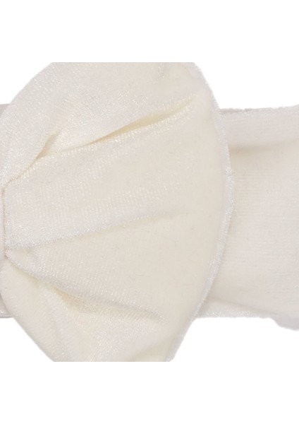 Kız Bebek Beyaz Kurdeleli Kadife Bandana fiyatları