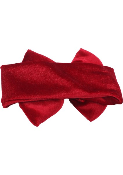 Kız Bebek Kırmızı Kurdeleli Kadife Bandana fiyatları