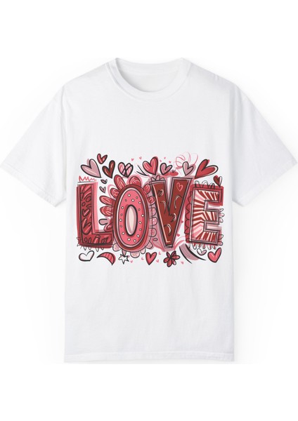 Sevgiliye Arkadaşa Eşe Özel Love Temalı Beyaz Tişört