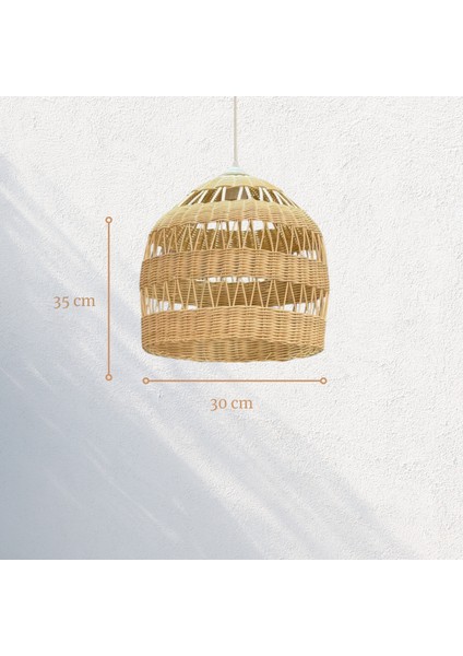 Tinos Rattan Bambu Bohem Tasarım Avize