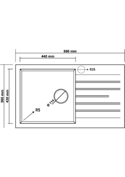 Real P014 Loadikya 86 Xl Beyaz Granit Mutfak Eviyesi 86X50 cm fiyatları