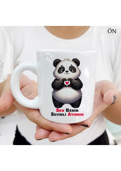 Sen Benim Sevimli Ayımsın Dayanıklı ve Şık Kişiye Özel Kupa Bardaklar