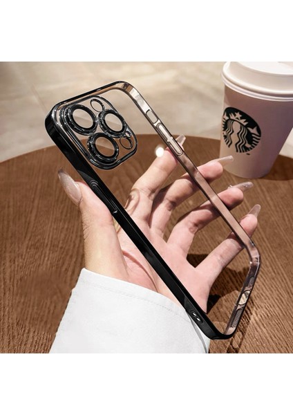 Apple iPhone 16 Pro Kılıf Lens ve Hoparlör Toz Korumalı Arkası Şeffaf Kenarı Renkli Silikon Kapak fiyatları