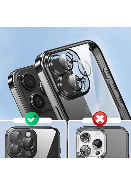 Apple iPhone 16 Pro Kılıf Lens ve Hoparlör Toz Korumalı Arkası Şeffaf Kenarı Renkli Silikon Kapak modelleri