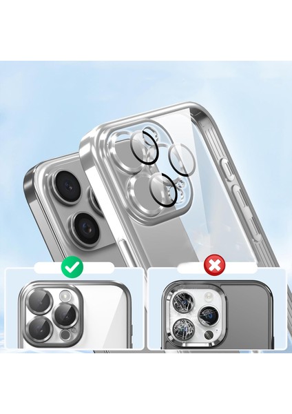 Apple iPhone 16 Pro Kılıf Lens ve Hoparlör Toz Korumalı Arkası Şeffaf Kenarı Renkli Silikon Kapak modelleri