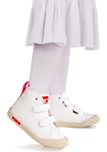 Garf Günlük Cırtlı Kız Çocuk Bot Ayakkabı Beyaz - Pudra modelleri