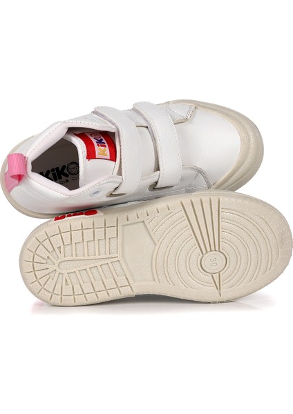 Garf Günlük Cırtlı Kız Çocuk Bot Ayakkabı Beyaz - Pudra indirimleri